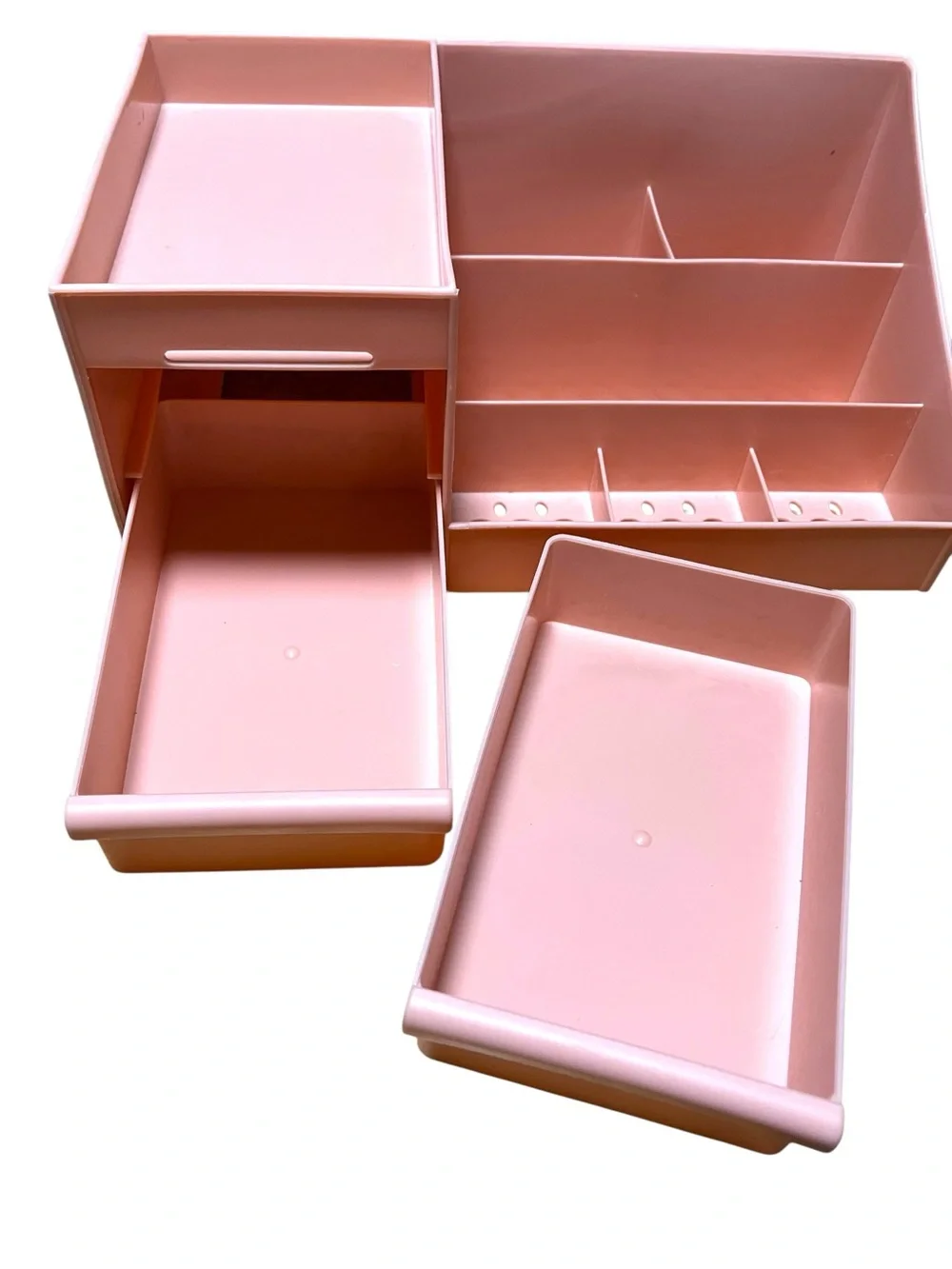 Large Makeup Cosmetic Storage Box Vanity 2 Drawer Organizer Jewelry Nail Polish